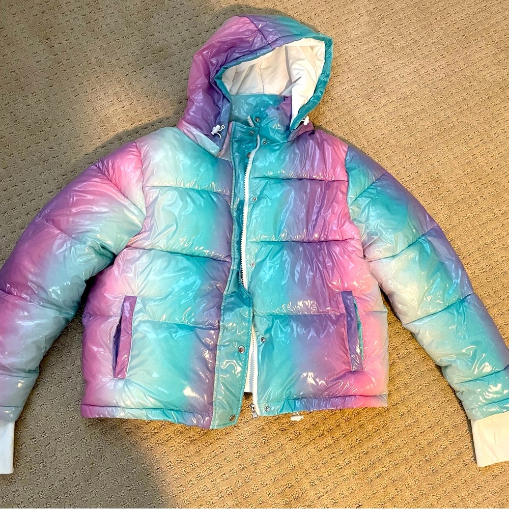 Women's Multicolor Puffer Jacket - image 1